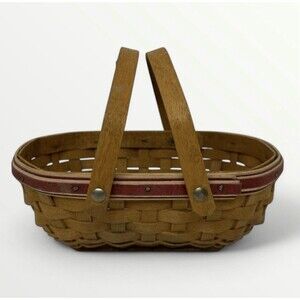 Longaberger Basket‎ Tree Trimming Natures Berry 2006 Red Trim 2 Handle USA